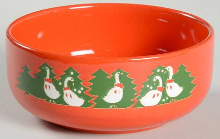 Christmas Geese Coupe Cereal Bowl
