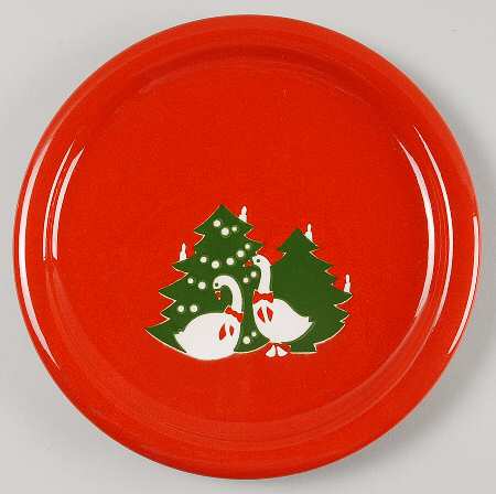 Christmas Geese Salad Plate
