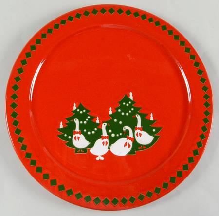 Christmas Geese Service Plate (Charger)