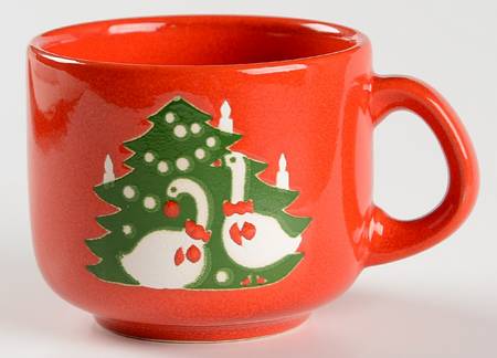 Christmas Geese Flat Demitasse Cup