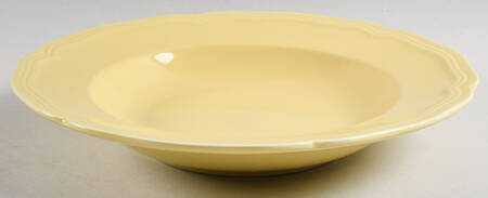 Baroque Yellow Large Rim Soup Bowl