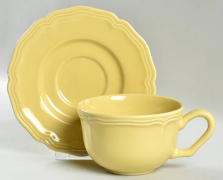 Baroque Yellow Breakfast Cup & Saucer Set by Williams-Sonoma