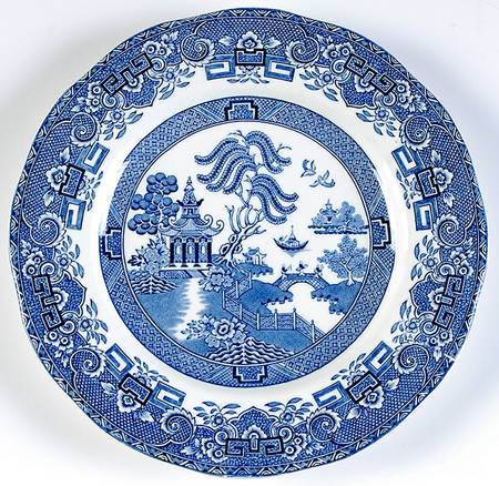 Willow Blue (Scalloped, No Trim) Salad Plate