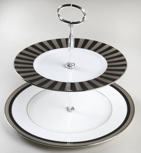 Colleen 6 5/8"-10"  2 Tiered Serving Tray (Dp, Sp) HC