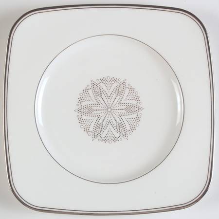 Kilbarry Platinum Square Accent Salad Plate