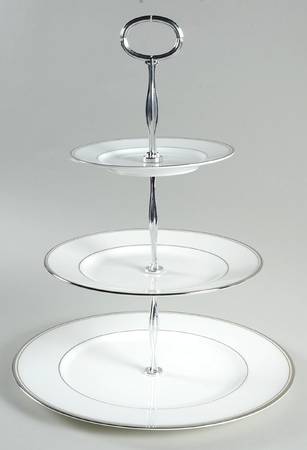 Kilbarry Platinum 13 7/8"-14 1/4" 3-Tiered Serving Tray(DP,SP,BB) HC