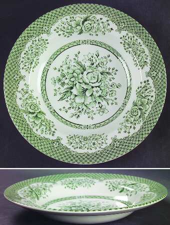 Kew Green Large Rim Soup Bowl