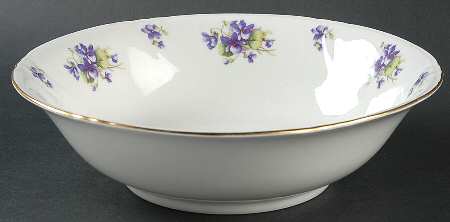 Violet Bouquet 9" Round Vegetable Bowl