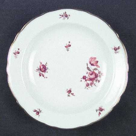 Meissen Golden Coral Rim Soup Bowl