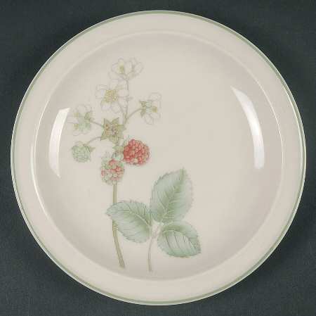 Raspberry Cane (Trim On Edge) Bread & Butter Plate