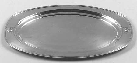 Buckingham (Silverplate, 1924, Hollowware) Small Plated Meat Platter No Well
