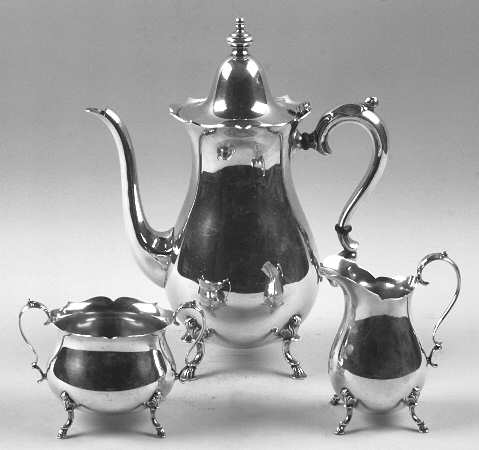 Grand Colonial (Sterling, 1942, Hollowware) 3 Piece Mini Tea Set