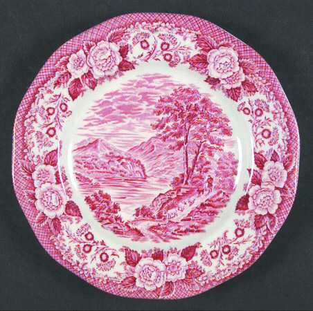 Lochs of Scotland Red Salad Plate