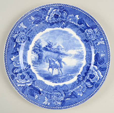 The Longfellow Series Blue Luncheon Plate