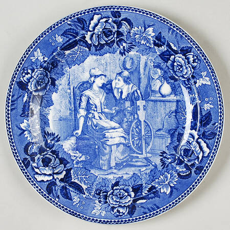 The Longfellow Series Blue Luncheon Plate
