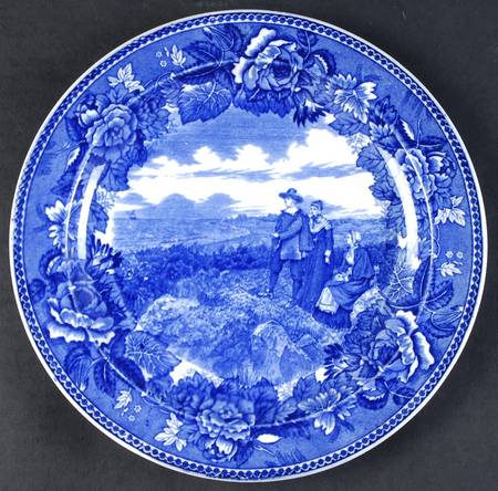 The Longfellow Series Blue Luncheon Plate
