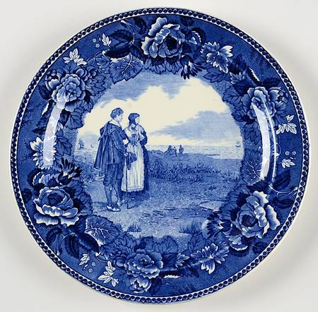 The Longfellow Series Blue Luncheon Plate