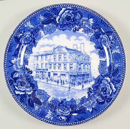 The Longfellow Series Blue Luncheon Plate