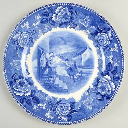 The Longfellow Series Blue Dinner Plate