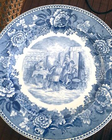 The Longfellow Series Blue Luncheon Plate