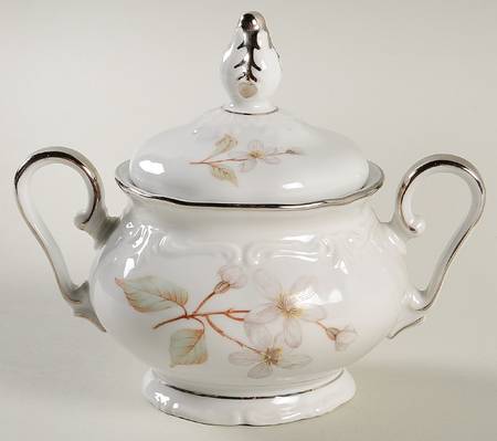 Apple Blossom Sugar Bowl & Lid