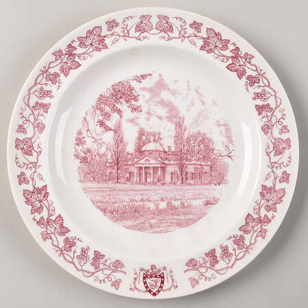 Monticello Pink (Grapevine Rim) Salad Plate