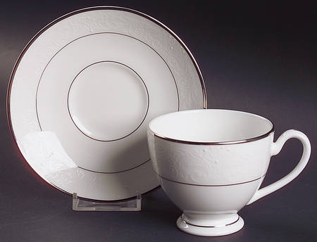 Baron's Court Footed Cup & Saucer Set