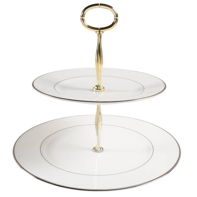 Baron's Court 6 5/8"-10"  2 Tiered Serving Tray (Dp, Sp) HC