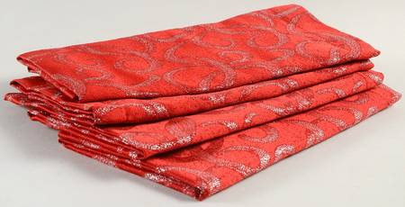 Holiday Ribbons Cloth Napkin - Set of 4