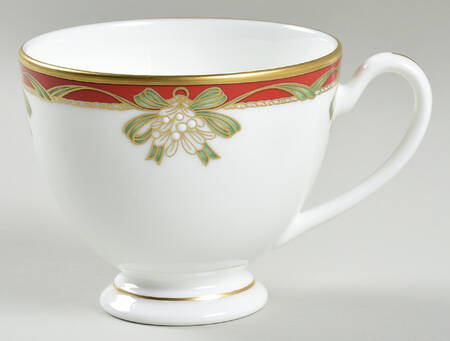 Holiday Ribbons Footed Cup
