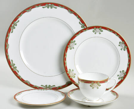 Holiday Ribbons 5 Piece Place Setting