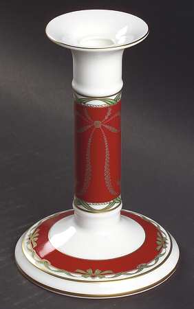 Holiday Ribbons 6" Candlestick