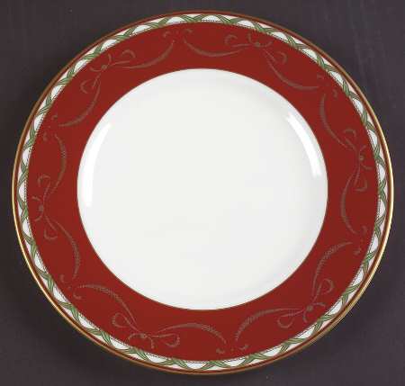 Holiday Ribbons Accent Salad Plate