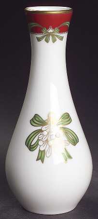 Holiday Ribbons 6" Bud Vase