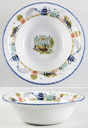 Holly Cottage 9" Round Vegetable Bowl
