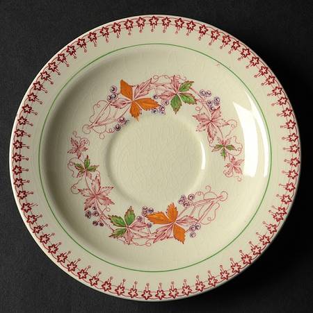 Doris (Red Border, Smooth Rim) Saucer
