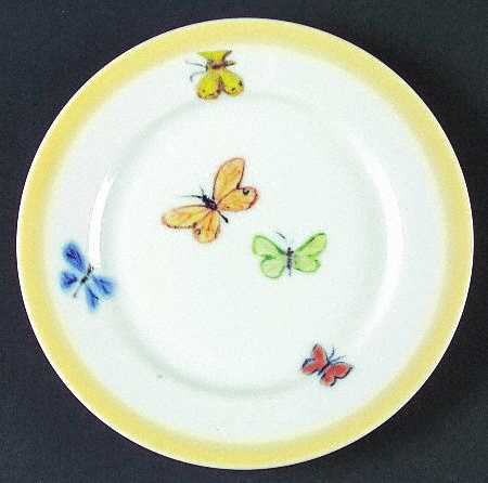 Bugs and Butterflies (Yellow) Bread & Butter Plate