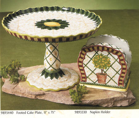 Topiary Footed Cake Plate