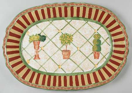 Topiary 19" Oval Serving Platter