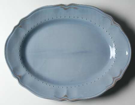 Tuscany Blue Bell 17" Oval Serving Platter
