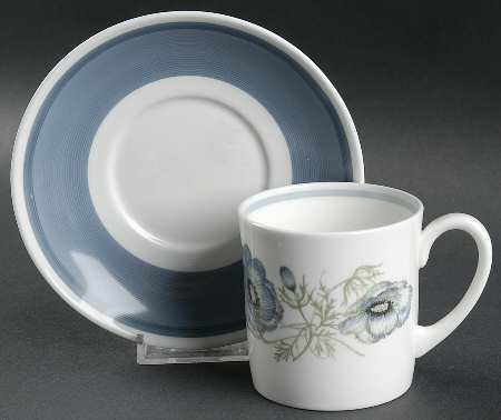 Glen Mist (Wedgwood & Susie Cooper Stamp) Flat Cup & Saucer Set