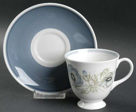 Glen Mist (Wedgwood & Susie Cooper Stamp) Traditional Footed Cup & Saucer Set by Wedgwood