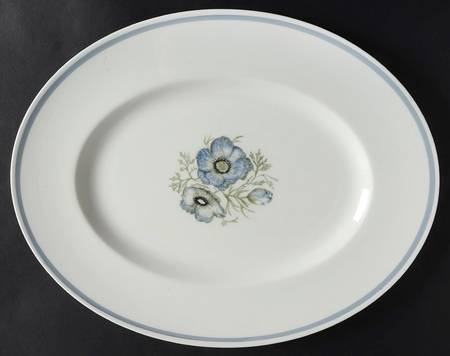 Glen Mist (Wedgwood & Susie Cooper Stamp) 15" Oval Serving Platter by Wedgwood