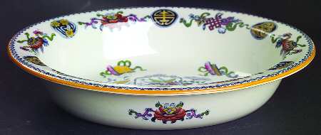 Basket Blue Multicolor 9" Oval Vegetable Bowl