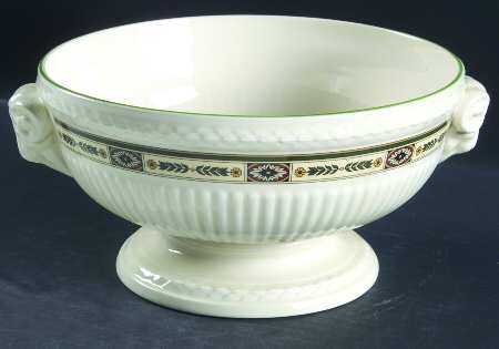 Carlton (Green Trim) 8" Salad Serving Bowl