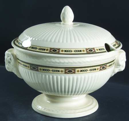 Carlton (Green Trim) Tureen &  Lid