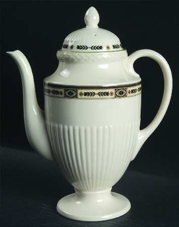Carlton (Green Trim) Coffee Pot & Lid