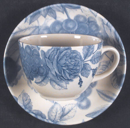 Chablis Blue Flat Cup & Saucer Set
