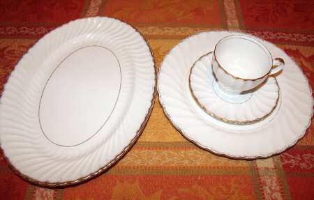 Stafford Gold Footed Cup & Saucer Set