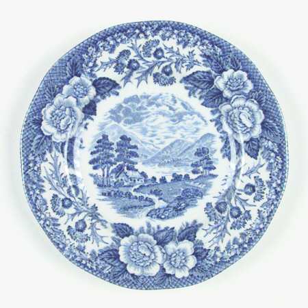 Lochs of Scotland Blue Bread & Butter Plate